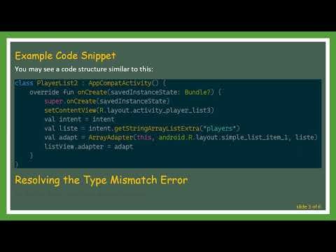 How to Fix Type Mismatch in Android's ArrayAdapter