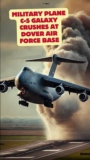 Military plane C-5 Galaxy crushes at Dover Air Force Base