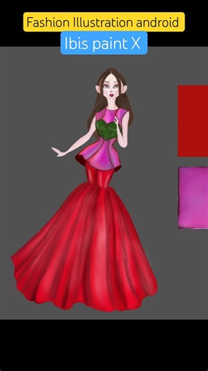 fashion Illustration design | Ibis paint X without pen tab and using Android #illustration