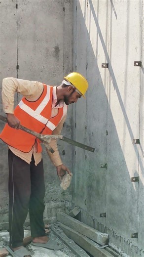 Removing Mivan Shuttering Wall Ties | Real Site Process | Build with Sainath #shorts