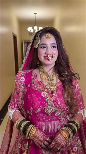 Reception Bride Makeup Look | Classy, Royal & Long-Lasting Glam #shortvideo #viralvideo