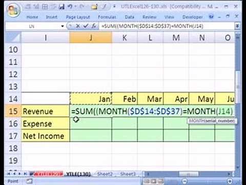 YTL Excel #130: Income Statement from Excel Table: Array For