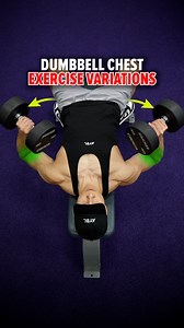 Dumbbell Chest Exercise Variations (KNOW THE DIFFERENCE!) If you flare your elbows out to about 60-70 degrees from your body while lying on a flat bench, you’ll place more emphasis on the middle fibers of your chest. If you keep your elbows tucked, you'll shift more of the workload to your triceps, reducing the focus on your chest. If you use an underhand grip, you will target more of the upper portion of your chest. If you hold one dumbbell with both hands and lower it above your head while kee
