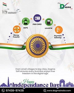 This Independence Day, we at Dogma Soft celebrate not just our nation’s liberty, but the freedom we bring to every business through digital innovation. 🇮🇳 Here’s to progress, unity, and a digitally empowered India.✨ Happy Independence Day! 🧡🤍💚 #IndependenceDay #DigitalIndia #FreedomToGrow #ProudToBeIndian | Dogma Soft