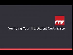 ITE Digital Certificate Access Guide
