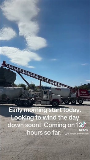Started at 2a for a large pour with a customer. #korcekconnection #concrete #srm