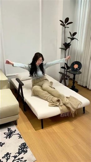 折りたたんでソファ、広げてベッド。超舒适な座り心地をあなたに☁️🛋️✨ #折りたたみソファ #ソファベッド #超舒适 #コンパクト家具