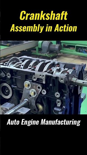 Crankshaft Assembly Process | Inside an Auto Engine Factory #engine #crankshaft #manufacturing