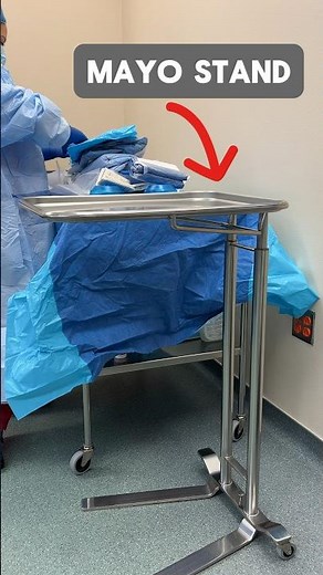 Setting up the MAYO STAND for SURGERY‼️ #shortsfeed #surgicaltechnologist #sterile #nursingstudent