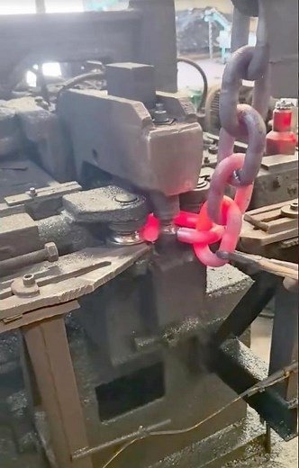 Forging Red-Hot Chain Links with Extreme Force 🔥⛓️