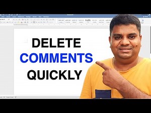 How To Delete Comments In Word