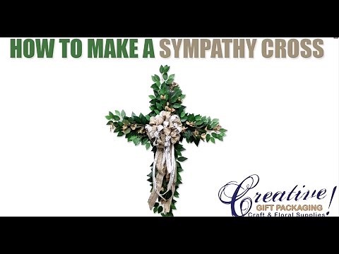 How to make a Sympathy Cross for a funeral Cross Wreath