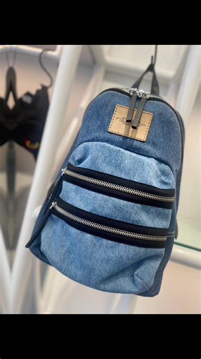 Denim, but make it designer. 💙🎒 This denim backpack is the perfect mix of casual and cool, with multiple zip pockets to keep your essentials organized. Lightweight, stylish, and easy to wear. It’s your new go-to for everyday adventures. @marcjacobs ✨ The perfect blend of fashion and function. 📩 Message me for availability and current promotions! #MarcJacobs #DenimBackpack #EverydayStyle #BagTok #ShopWithMe