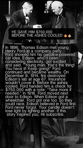 HE GAVE HIM $750,000 BEFORE THE ASHES COOLED 🔥💰