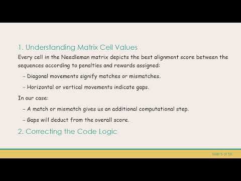 Understanding the Needleman-Wunsch Algorithm for Longest Common Subsequence Problems