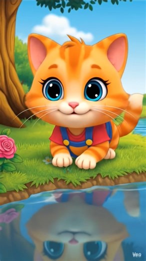 Nanhi Billi ki kahani ek chhoti si chidiya ko bachaya 😊 #cartoon #ytshorts #shortvideo #animation