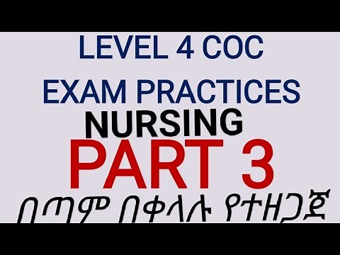 LEVEL 4 COC EXAM PRACTICES @DSNURSINGTVETCOC ‪@DSNursing‬ #nursing #coc #exampreparation #Practices