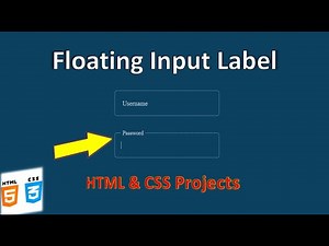 Floating input Label Design Using HTML and CSS | Html & CSS Projects.