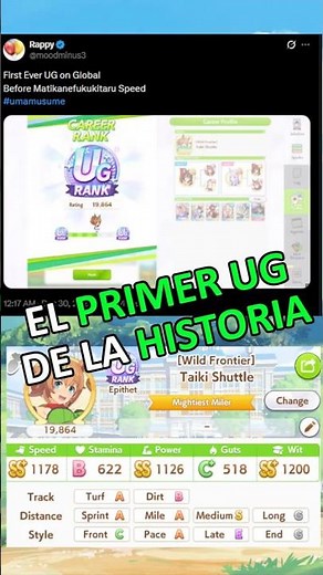 We have the first person with UG rank in the global version and it's impressive