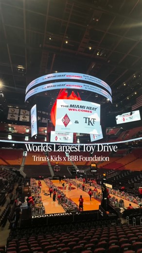 Roger Rojas The Content CEO on Instagram: "The final stop for the Worlds Largest Toy Drive. @trinaskids @bbbfoundation | Miami, FL. It's truly surreal for me because as a kid, I grew up being a diehard Heat fan, and I was one of those kids that would sit at the top of the arena to watch all the games for years and years. And now to be able to be a part of not only being on the Heat court, but to give back to kids that otherwise would never dream of or even have the opportunity to be on a court a
