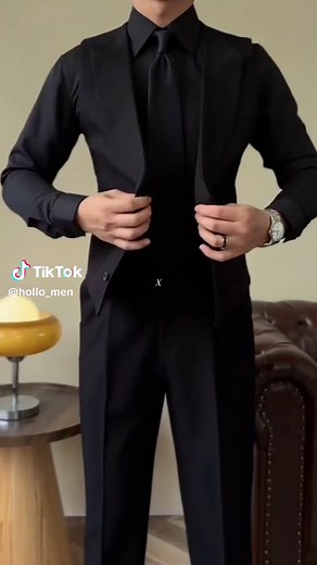 Classic Men's Formal Slim Fit Black Suit