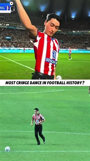 Choi San just turned a football pitch into a K-pop stage, and fans cannot agree if he delivered the most cringe dance ever or an iconic performance. After the dance, he even kicked the ball, with fans joking that it was heading straight to the moon. Football and K-pop are officially becoming an unexpected combination. #ChoiSan #ATEEZ #Football #Kpop #AtleticoMadrid