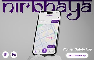 Nirbhaya | Women safety app | Case study | Ui/Ux - Mohd. Dawar Khan