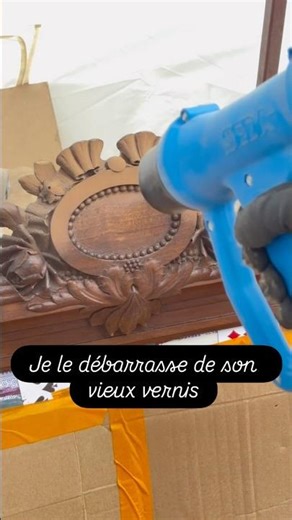 Aerogommage miroir merisier massif