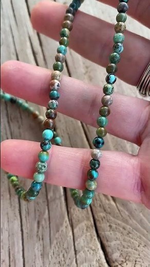 4mm Genuine Turquoise Necklace: Handmade to Your Perfect Length