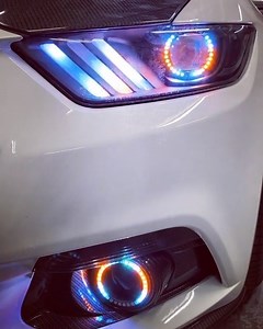 3.1K views · 202 reactions | Mustang Monday - check out this Dynamic ColorSHIFT headlight halo + DRL and fog light halo install from Vegas HID! | Oracle Lighting | Facebook