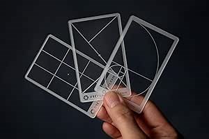 NYC Photo Safari: Golden Triangle + Fibonacci + Rule of Thirds Composition Tools View Finder/Viewer Photography/Painting/Drawing Credit Card Size Fits in Wallet/Camera Bag (Bundle)
