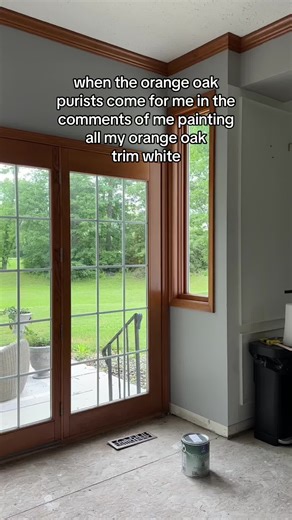 DIY Home Renovation: Re-painting Orange Oak Trim to White