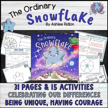 The Ordinary Snowflake- Celebrating Differences, Winter Poetry, Snowflake Craft