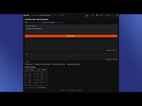 Crimean Tatar Text-to-Speech (TTS) — Demo | Ana-Yurt AI