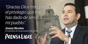 Discurso de Jimmy Morales en frases