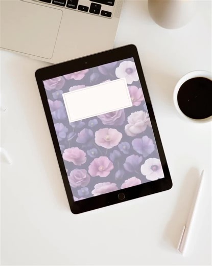 Purple Floral Digital Planner Covers | Goodnotes, Notability (digital Download) - Etsy