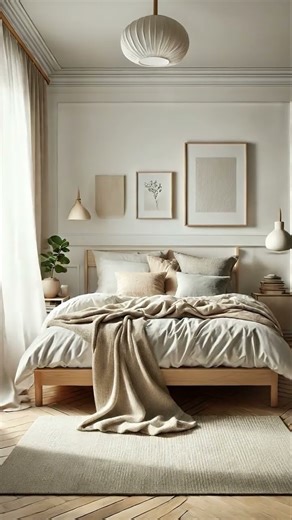 Cozy Scandinavian Bedroom with Soft Neutrals