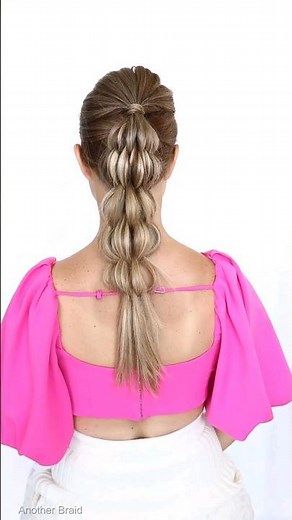 Banana bushel braid 😍 #hairstyles #hairtutorial