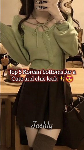 Top 5 korean bottoms for a cute and chic look ✨😍#trending #fashion #kpop #korean #viral #glowup #fyp
