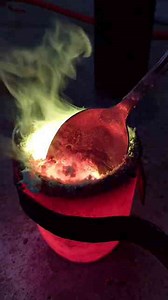 I cast a Nordic gold ingot from waste aluminum and brass and it looks incredible