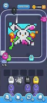 Pixel Flow - Level 1100 | Rabbit #pixelflow #games #pixelextended #gaming #gameplay #puzzle