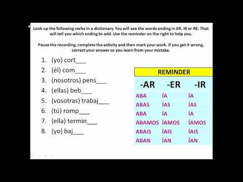 Spanish regular and irregular verbs - imperfect tense (Professor Gold Star)