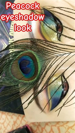 beautiful ❤️ peacock 🦚 🦚 eyeshadow look #makeup #hairstyle #shortsfeed #shorts #trending #song