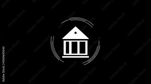 Bank icon. Bank Building Icon Isolated. simple bank icon. real estate price icon.