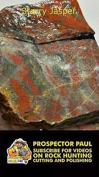 Cutting Rocks to Discover Nature's Hidden Treasures - No.1 Starry Jasper #crystals #rockhounding