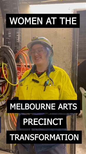 Development Victoria on Instagram: "Meet Belle the Sparky! 💥 As a 3rd year electrical apprentice, Belle is working to build key electrical functions inside the Ian Potter State Theatre as part of the Melbourne Arts Precinct Transformation. Working for Fredon and with her studies supported by AGA, Belle is thriving on site with the Lendlease delivery team. We can’t wait to see how Belle grows alongside the project 💫 Find out more about the project, link in bio 👆"