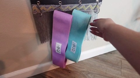 Aconfei Yoga Mat Holder Wall Mount, Yoga Mat Storage Rack with Wood Floating Shelf, Yoga Mat Organizer for Yoga Mat, Foam Roller (Lake Green)