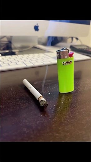 Mischievous AI Cigarettes Chaos on Desk! 😂