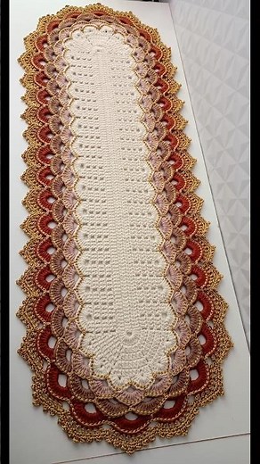 🤎 Click on the title above 👆🏻 luxury Turkish crochet table runner step by step table runner￼