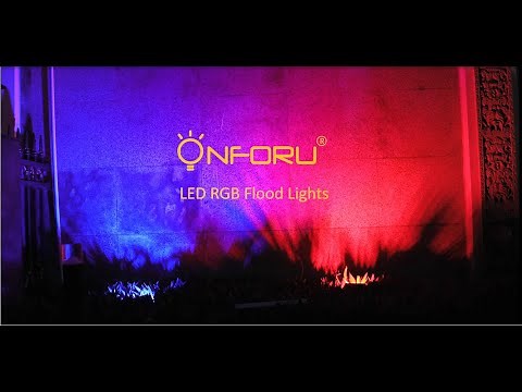 Onforu 50W LED RGB Flood Lights - lights setup and review